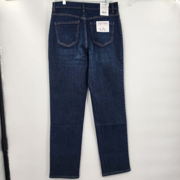 GLORIA VANDERBILT Amanda High Rise Mom Dark Wash Blue Jeans 10 NWT - Picture 4 of 9